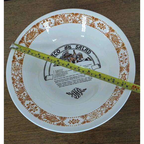 Vintage Royal China Co. Garden Classics TACO SALAD Serving Bowl Made In USA - Picture 6 of 9